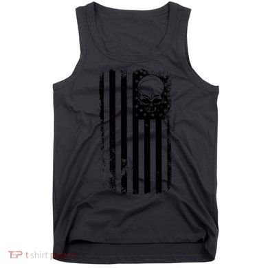 Vintage American Flag Military Skull Tank Top