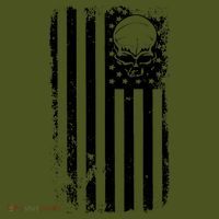 Vintage American Flag Military Skull T-Shirt thumb 7