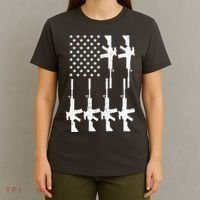 Vintage American Gun Rifle USA Flag T-Shirt thumb 4