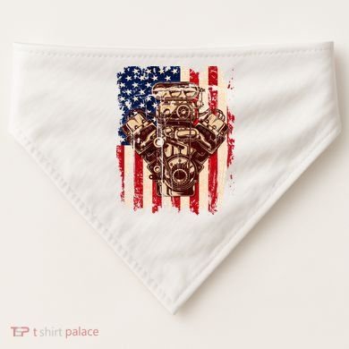 Vintage American Muscle Car Engine USA-Made Doggie Bandana