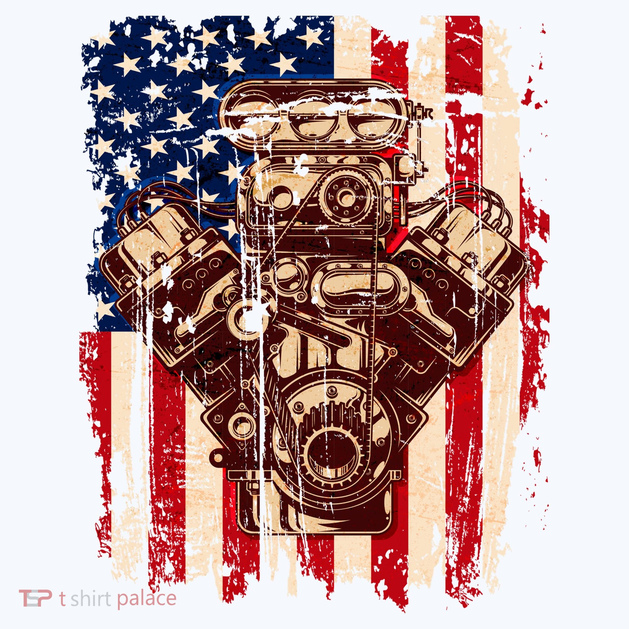 Vintage American Muscle Car Engine Hoodie