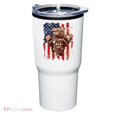 Vintage American Muscle Car Engine Tumbler