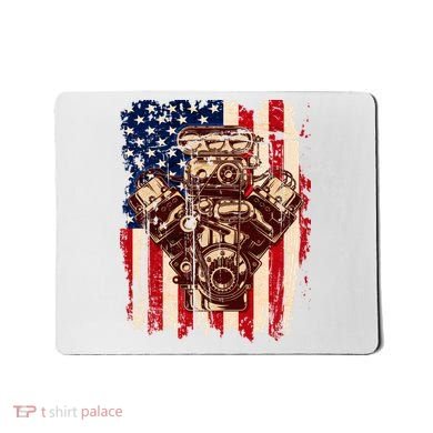 Vintage American Muscle Car Engine Mousepad