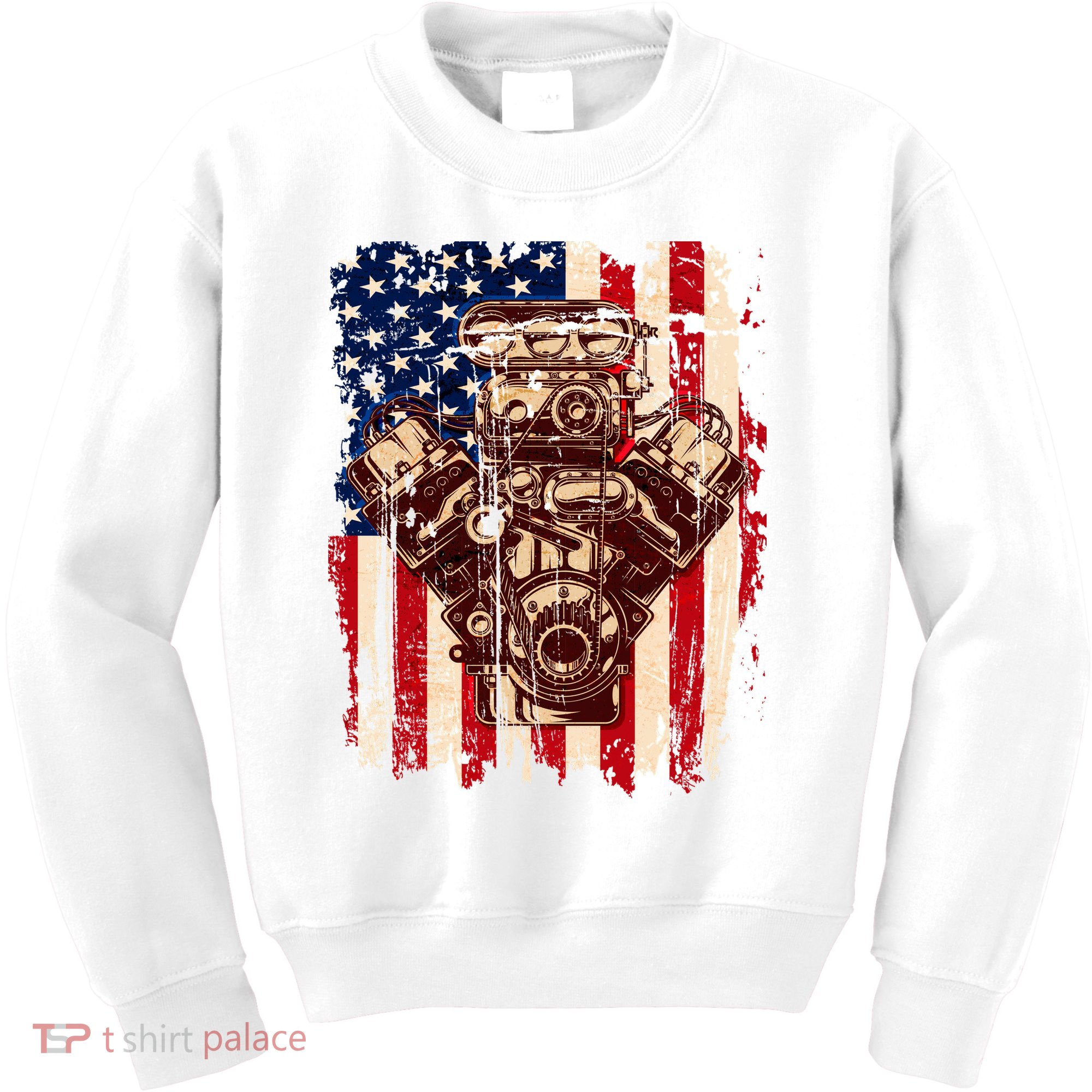 Vintage American Muscle Car Engine Kids Sweatshirt