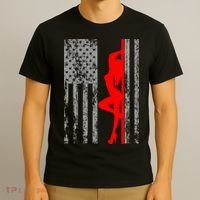 Vintage American Pole Dancer Stripper USA Flag T-Shirt thumb 3