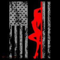 Vintage American Pole Dancer Stripper USA Flag T-Shirt thumb 7