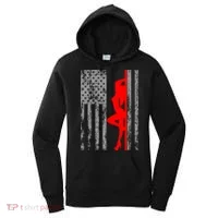 Vintage American Pole Dancer Stripper USA Flag Women's Hoodie thumb 0