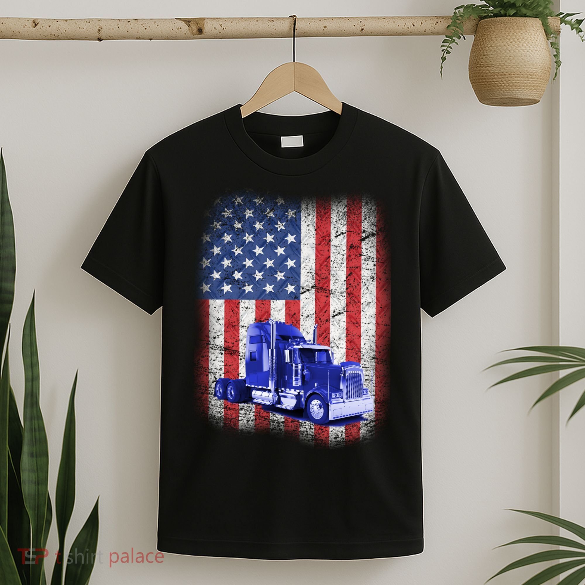 Vintage American Trucker USA Flag T-Shirt