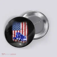 Vintage American Trucker USA Flag Button thumb 0