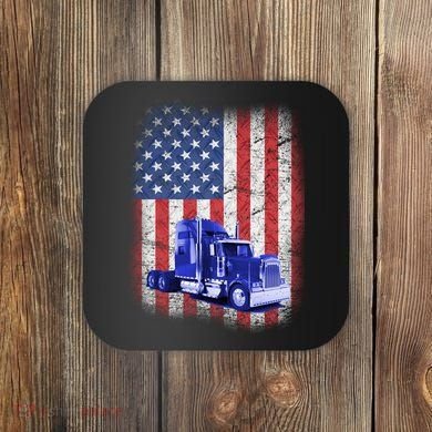 Vintage American Trucker USA Flag Coaster