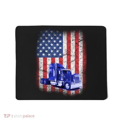 Vintage American Trucker USA Flag Mousepad