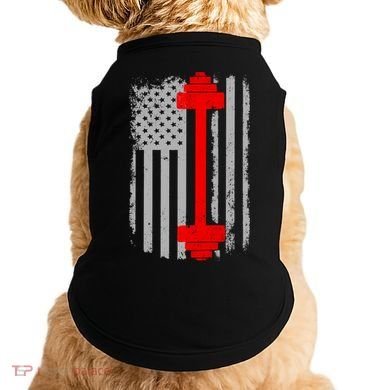 Vintage American Weight Training Flag Doggie Tank
