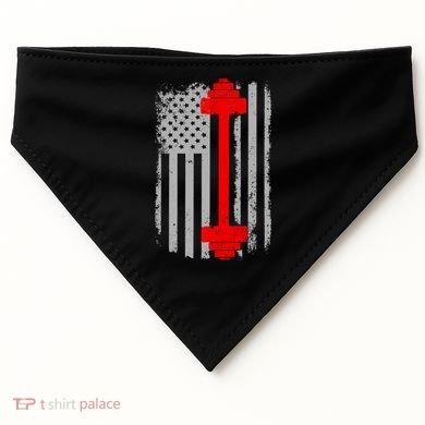 Vintage American Weight Training Flag USA-Made Doggie Bandana