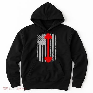 Vintage American Weight Training Flag Hoodie