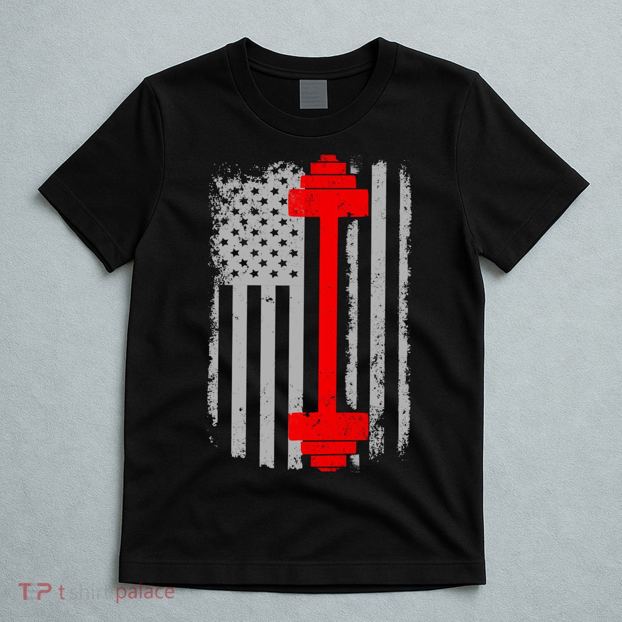 Vintage American Weight Training Flag T-Shirt