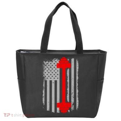 Vintage American Weight Training Flag Tote Bag
