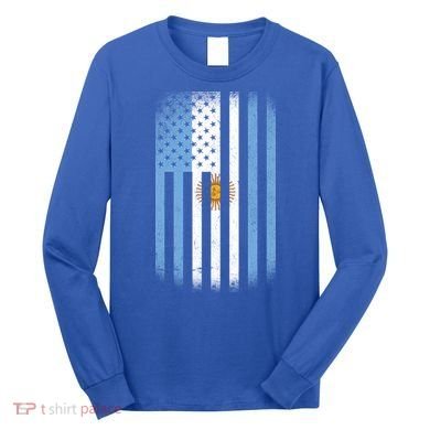 Vintage Argentina Flag Long Sleeve Shirt