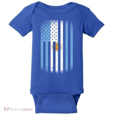 Vintage Argentina Flag Baby Bodysuit