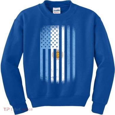 Vintage Argentina Flag Kids Sweatshirt