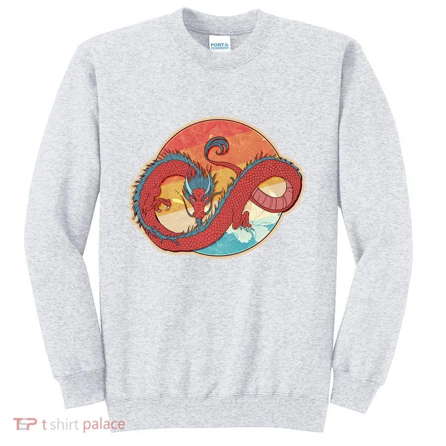 Vintage Asian Dragon Emblem Sweatshirt