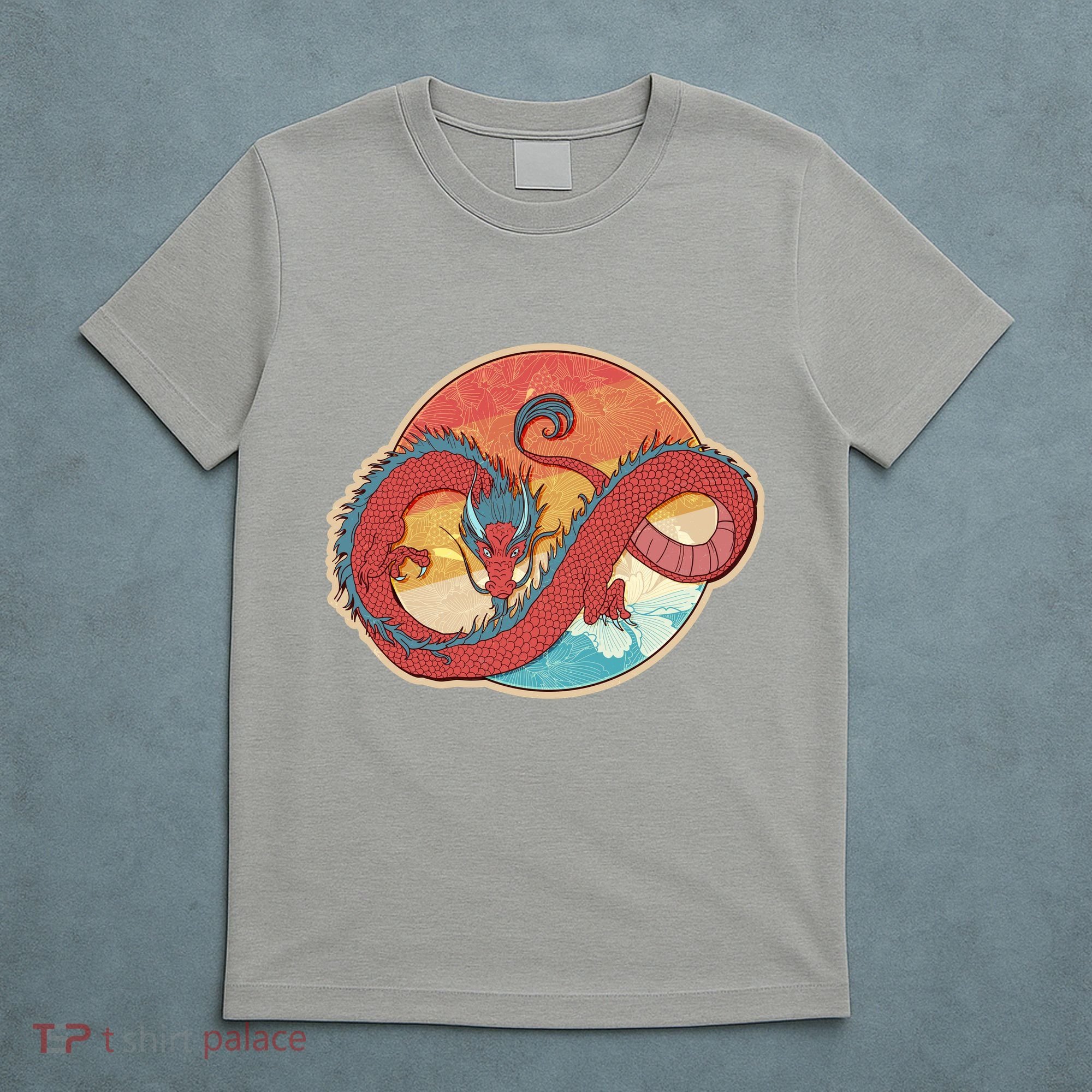 Vintage Asian Dragon Emblem T-Shirt