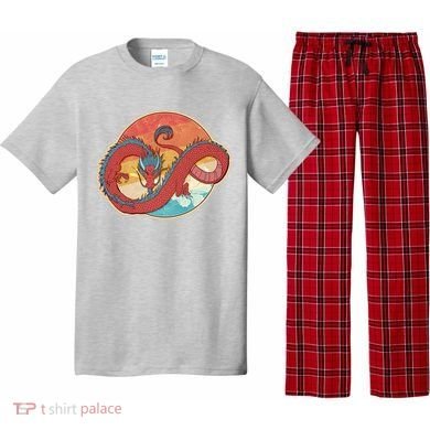 Vintage Asian Dragon Emblem Pajama Set