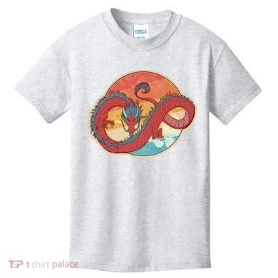 Vintage Asian Dragon Emblem Kids T-Shirt