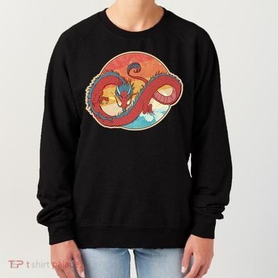 Vintage Asian Dragon Emblem Women's Sweatshirt