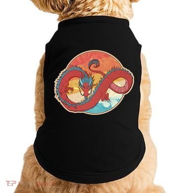 Vintage Asian Dragon Emblem Doggie Tank