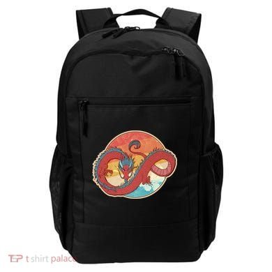 Vintage Asian Dragon Emblem Backpack