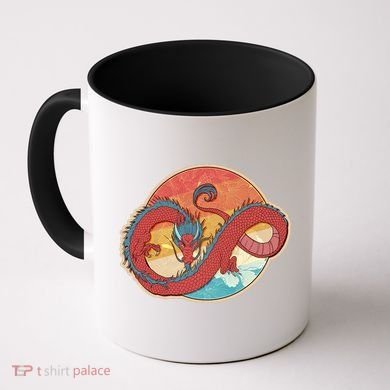 Vintage Asian Dragon Emblem Coffee Mug