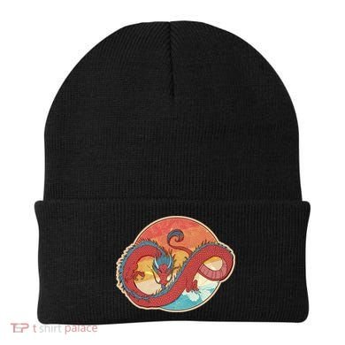 Vintage Asian Dragon Emblem Beanie