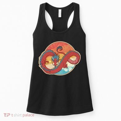 Vintage Asian Dragon Emblem Women's Tank Top