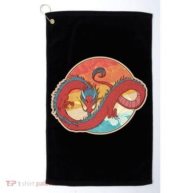 Vintage Asian Dragon Emblem Golf Towel