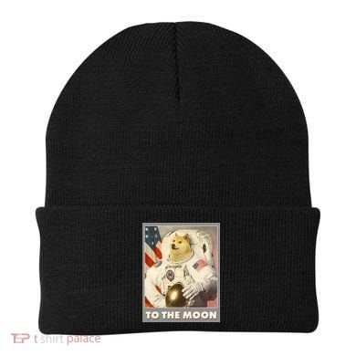 Vintage Astronaut Doge To The Moon Meme Beanie