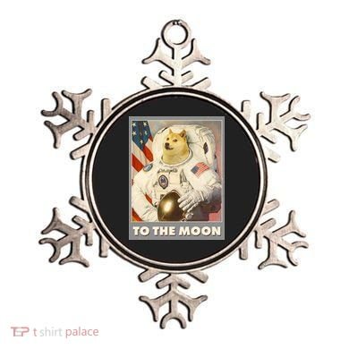 Vintage Astronaut Doge To The Moon Meme Ornament