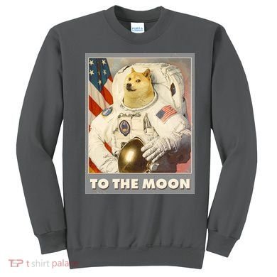 Vintage Astronaut Doge To The Moon Meme Sweatshirt