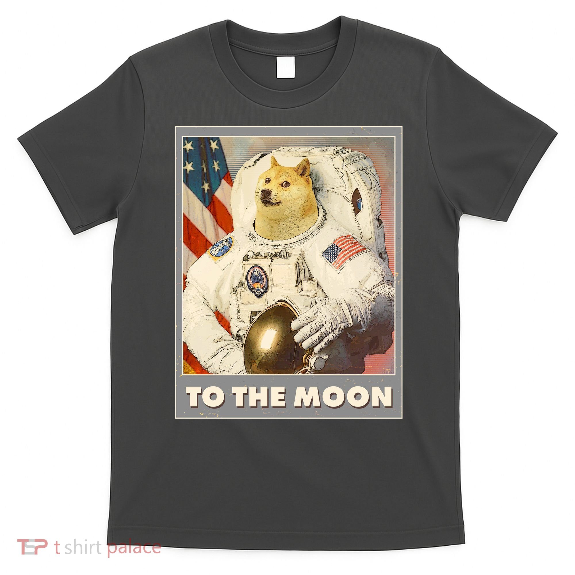 Vintage Astronaut Doge To The Moon Meme T-Shirt