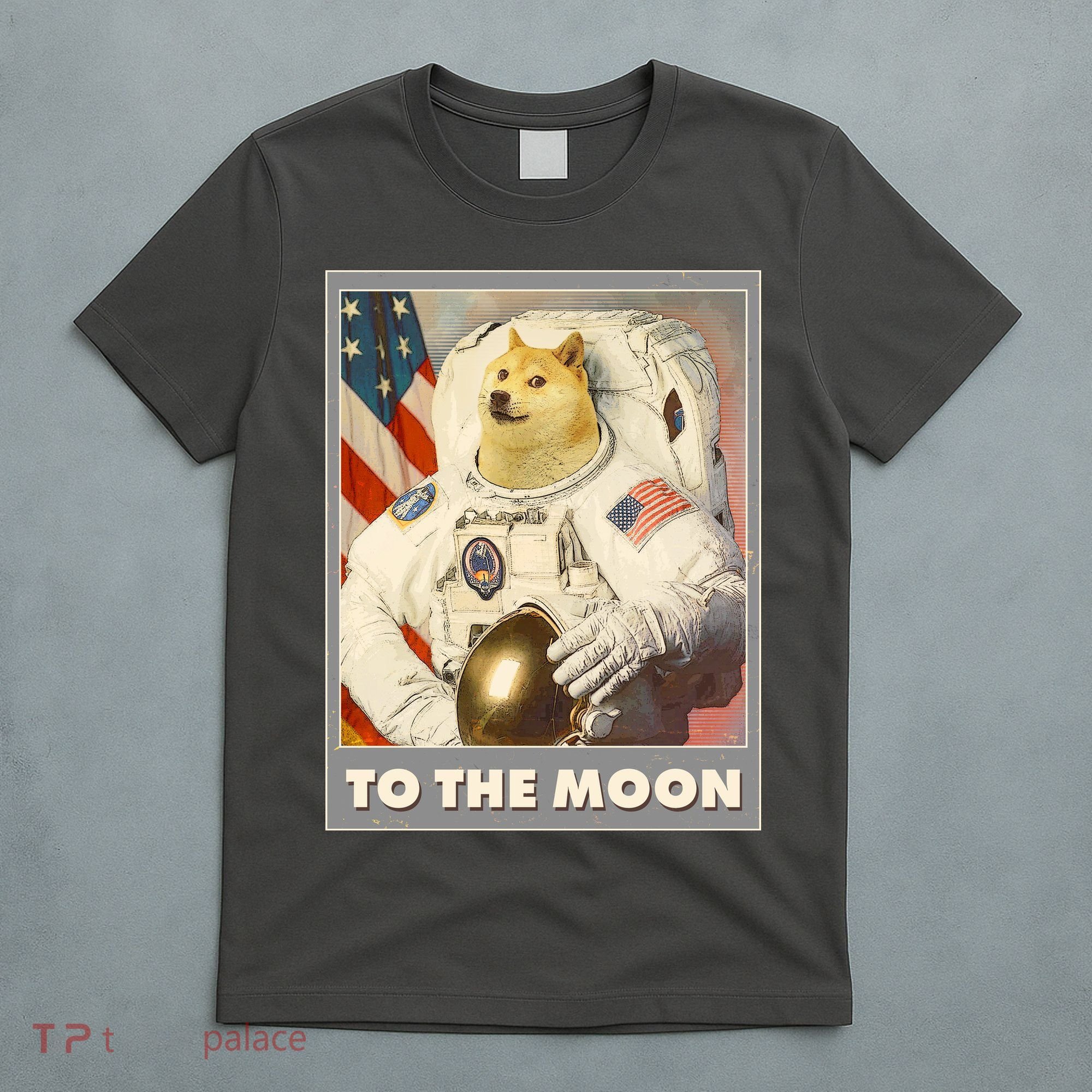 Vintage Astronaut Doge To The Moon Meme T-Shirt