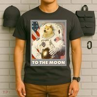 Vintage Astronaut Doge To The Moon Meme T-Shirt thumb 6