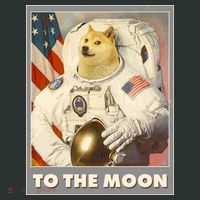 Vintage Astronaut Doge To The Moon Meme T-Shirt thumb 7