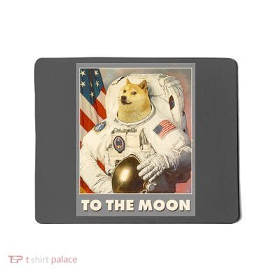 Vintage Astronaut Doge To The Moon Meme Mousepad