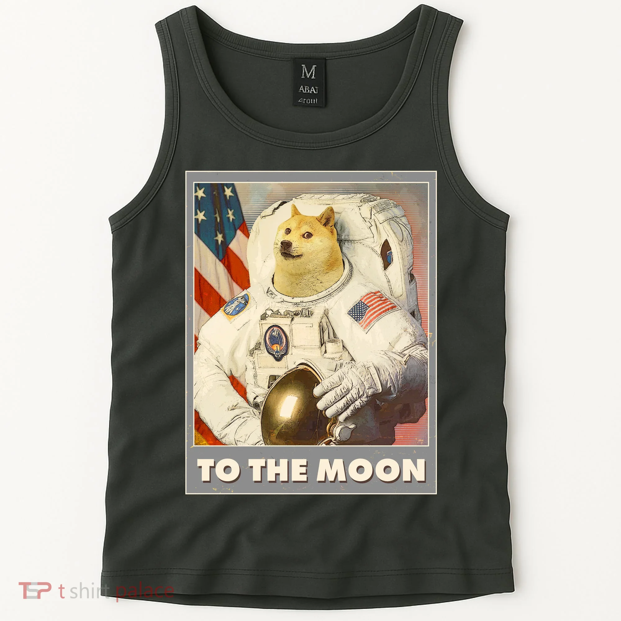 Vintage Astronaut Doge To The Moon Meme Tank Top