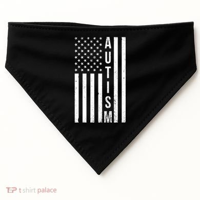 Vintage Autism Flag USA-Made Doggie Bandana