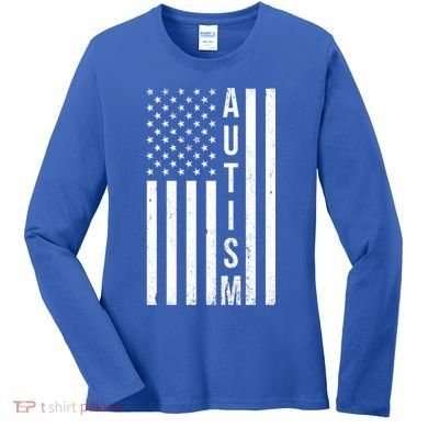 Vintage Autism Flag Women's Long Sleeve Shirt