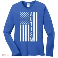 Vintage Autism Flag Women's Long Sleeve Shirt thumb 0