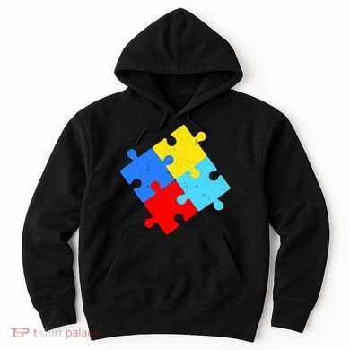 Vintage Autism Puzzle Hoodie