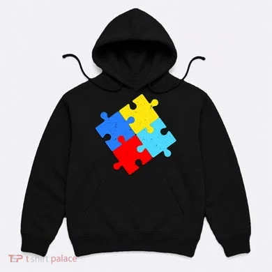 Vintage Autism Puzzle Hoodie