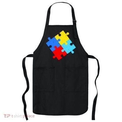 Vintage Autism Puzzle Apron