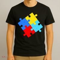 Vintage Autism Puzzle T-Shirt thumb 3
